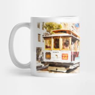 San Francisco Cable Car Watercolor Mug